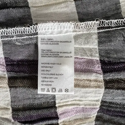 Isabella Sinclair Shirt Womens Small Cream Black Plaid Button Up Campcore Cabin