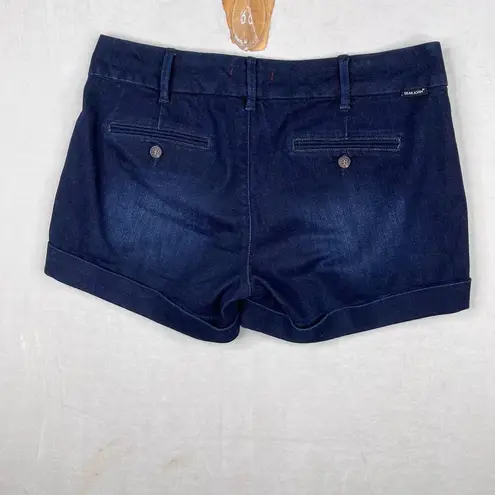 Dear John  Dark Blue Comfort Stretch Rolled Hem Flat Front Shorts Size 29