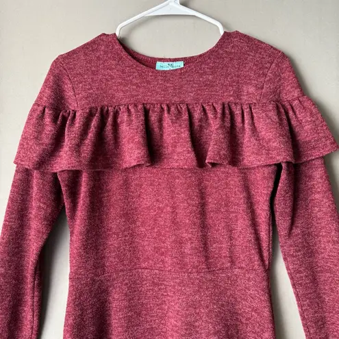 Bella Donna sz M red long sleeve midi dress Size M