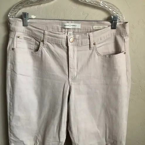 Vintage America Blush Pink Weekend Crop Jeans Size 32