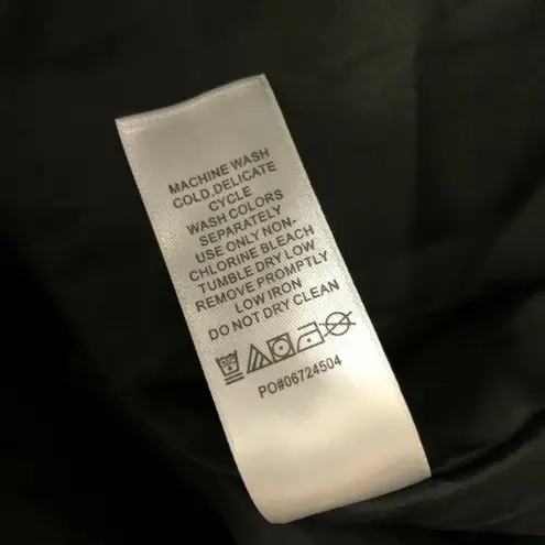 Woman Within Down Quilted Jacket Packable Hood Water Resistant Pockets Black 2X