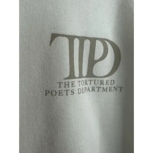 Taylor Swift ‘Tortured Poets Department’ Cream Beige Crewneck Pullover Size 3XL White