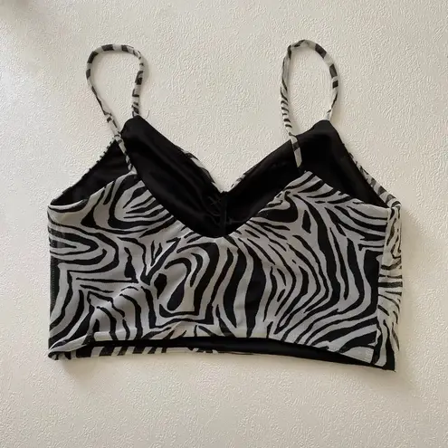 Urban Renewal Zebra Print Crop Top Size XS Made From Vintage Fabric