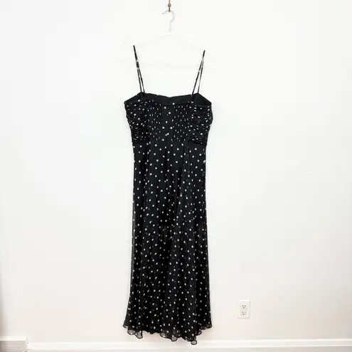 Ever New Brandy Polka Dot Sheer Skirt Maxi Dress Black Size 12