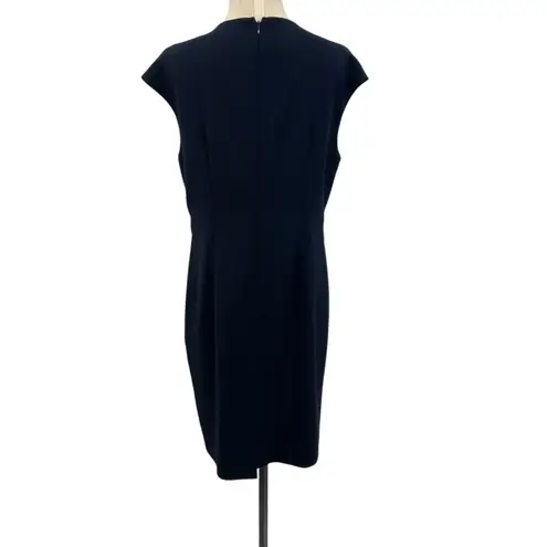 Reiss Hayes Tailored Dress Cap Sleeve Short Sleeve Navy Blue Size US 10
