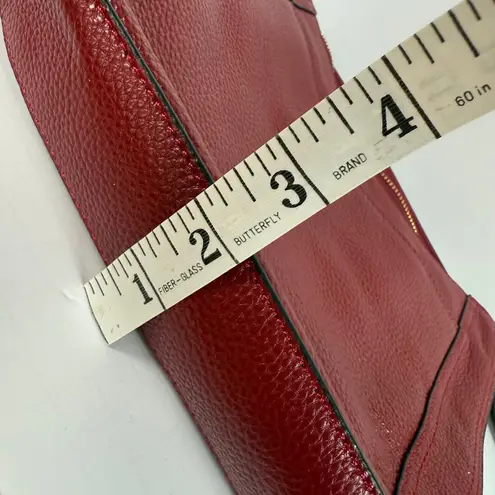 Kattee Cowhide Leather Crossbody Bag Burgundy Pebbled Shoulder Purse NWOT Red