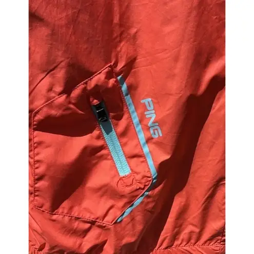 Ping Lightweight Golf Jacket Full Zip Sensorwarm Bright Orange Women's Large