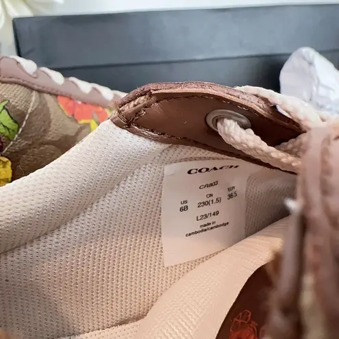 Coach NWT  Clip Low Top Sneaker In Signature Canvas With Floral Print size US6‎