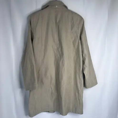 Gallery Tan Full Zip Trench Coat Size Petite Small