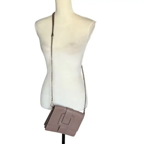 TMRW Studio Women's Dusty Pink Leather Crossbody Clutch Bag Tan
