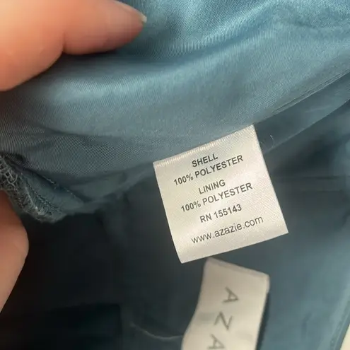 Azazie Elegant Blue One-Shoulder Dress