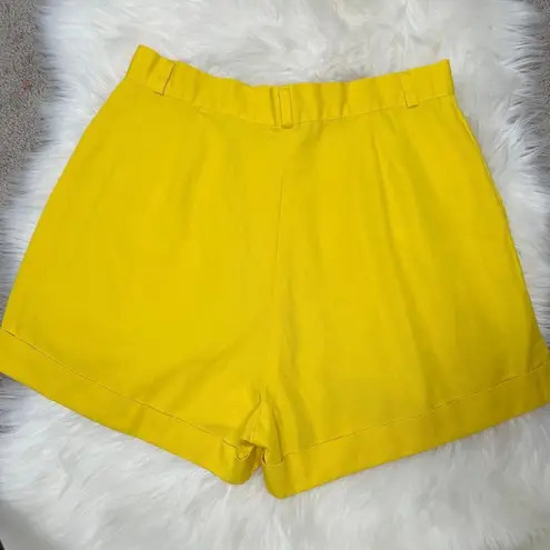 PALMETTOS Vintage Yellow Shorts Size 11 Bright Colorful 80s Maximalist Fun Artsy