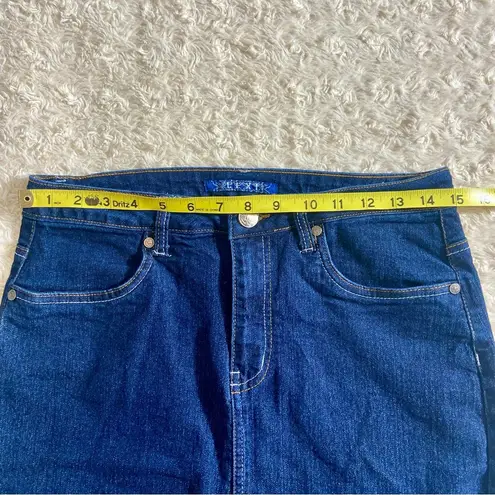 Lexi Jeans Classic Blue Denim Pencil Fitted Midi Length Skirt Size 10