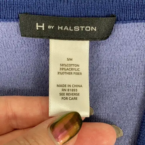 H by Halston Cozy Royal Blue Casual Open Front Knit Cardigan