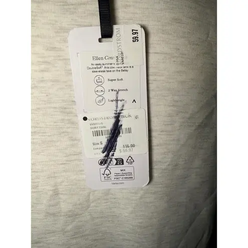 Varley New With Defects Tank Top Womens Small Heather Grey Cowl Neck DoubleSoft