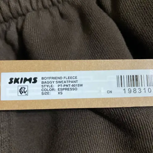 SKIMS Espresso Straight Leg Sweatpants XS