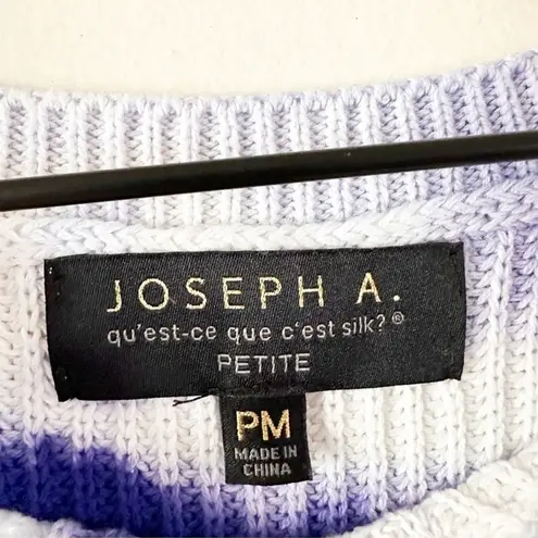 Joseph A . Petite Blue White Tie-Dye Knit Tunic Tank Top PM