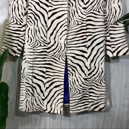 J. McLaughlin  Jasper Velvet Zebra Jacket size 4 *FLAWED*