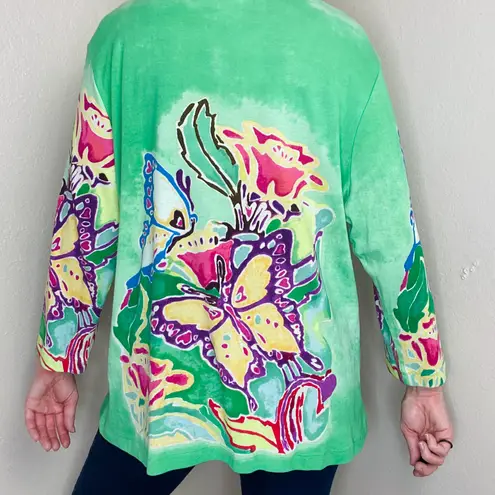 Christopher & Banks NWT  Green Retro Butterfly Graphic Shirt