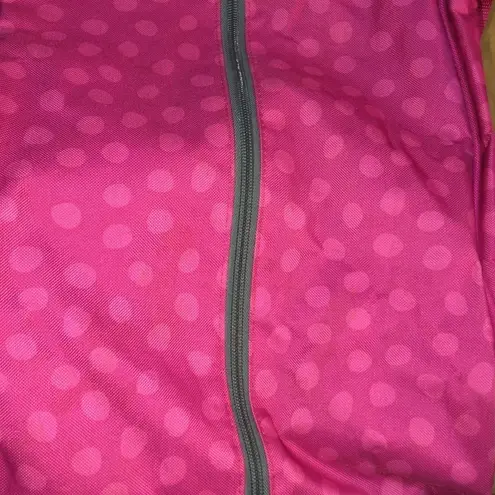 Thirty one duffel bag polka dot travel bag large thirty one bag pink and gray