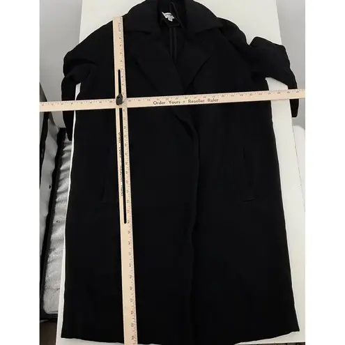 KF Kaufman Franco Collective Black Long Sleeve Collared Snap Front Coat Size S
