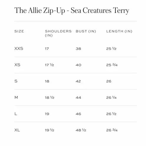 Hill House Purple Sea Creatures Hooded Terry Cloth The Allie Zip Up Size Medium