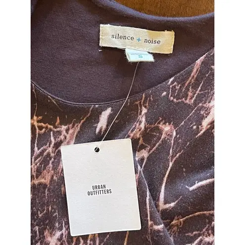 Silence + Noise Silence‎ + Noise Purple And Pink Jersey Marbled Print Swing Tunic Dress Size S - Image 8