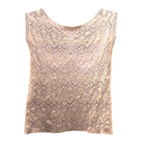 Solitaire Crochet Lace Top Cream Small