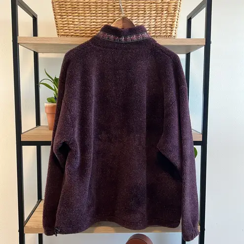 Vintage ALPS Sherpa Purple 1/4 Zip Sweater Knit, Women's XL