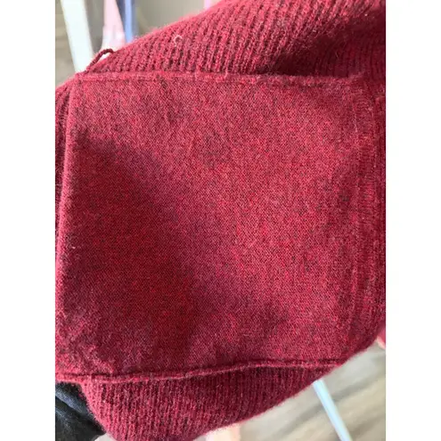 margaret o'leary Hooded Cashmere Wrap Sweater Sz XS Red Fairytale Cozy