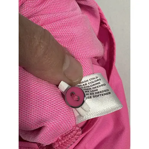 Lady Hagen Women's Golf Sleeveless Button Down Polo Shirt Pink Size S