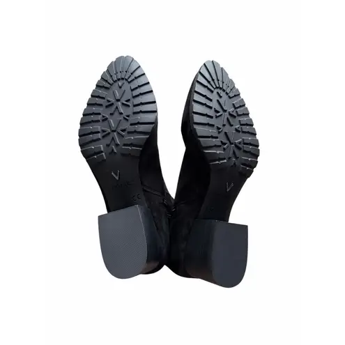 Vionic Bishop Booties Size 9 Suede Upper Block Heel Almond Toe Zip Closure NEW