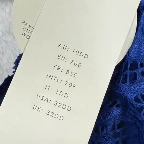 Parfait Wireless Bralette Lace Bra P5482 Sapphire Blue 32DD New with Tags Size undefined