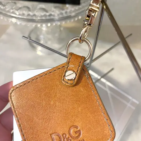 Dolce & Gabbana Authentic Camel Leather Belissima Mirror Bag Charm