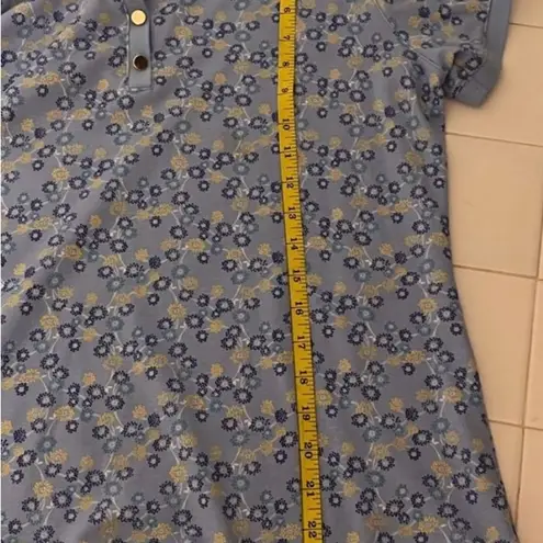 kim rogers BOGO Short Sleeve Polo Willow Print Top