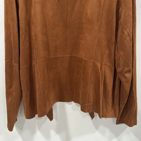 Bagatelle Brown Blazer Open Front Shawl Collar Size 1X EUC