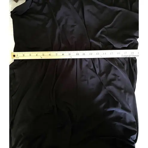 Soft Surroundings Black Crossover Neck Short Sleeve Stretchy Jumpsuit Sz 1X - Image 7