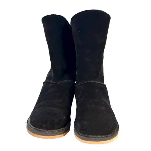 R.J.'s Fuzzies Black Suede Trixie Boots Size Women's 7