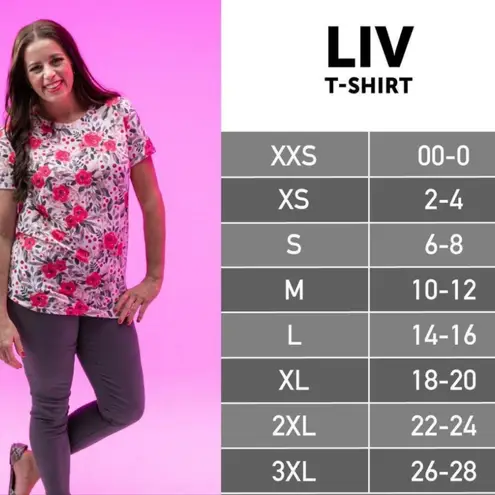 LuLaRoe *5/$25 Sale*  Liv tee "Ask Your Dad" teal & pink sz M