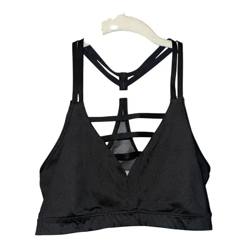 Victoria's Secret VSX Black Cage Front Sports Bra, Medium