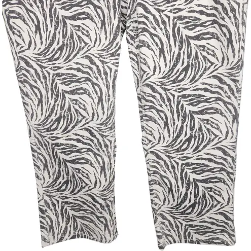 C Est. 1946 Denim Skinny Cropped Pants Capri Zebra Print Womens Contemporary 14