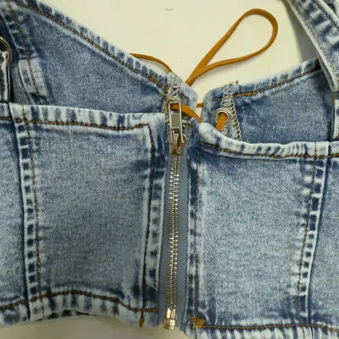 Bailey blue Denim Crop Top NWOT