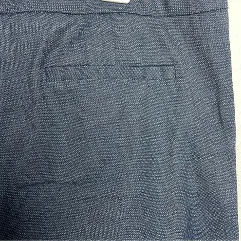 NY & Co 7th Avenue Petite Suit Pants Size 10P Navy Blue Zip Pocket Workwear