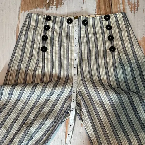 Lemlem Ami Sailor Stripe Wide Leg Pants Size 4 Blue White
