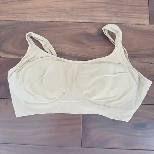 TrueKind Daily Comfort Wirefree Shaper Bra Chai Size L Seamless Comfort Tan Size L
