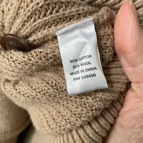 Billie The Label Madeleine Double Breasted Cardigan Sweater Tan M Size M