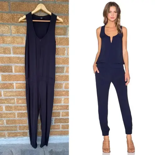 Monrow Jumpsuit Crepe Jogger Sleeveless V thumbnail 2