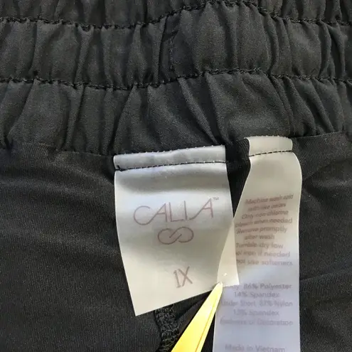 CALIA Mid Rise Infinity Run Skort Women's Plus Size 1X Run Collection Black NEW