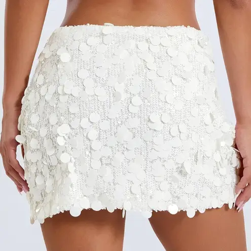 NWT Women’s Shiny Sequin Mini Skirt Low Rise Y2K Glitter Pencil Skirt