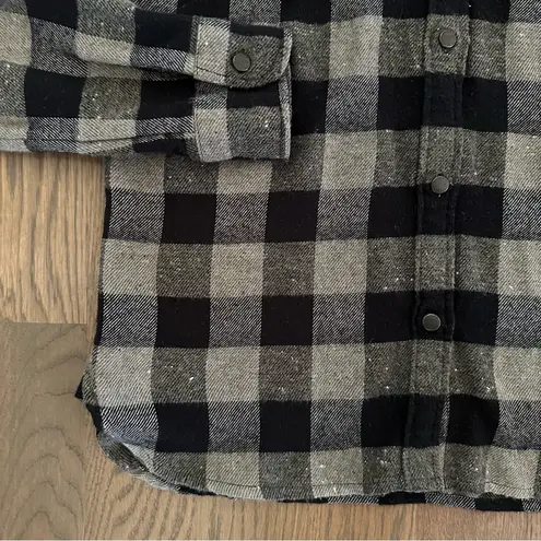 Current/Elliott  'The Perfect Shirt' Plaid Shirt Charcoal Road Trip Plaid 1 / S